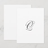 Aangepast script monogram "Q" Notitiekaartje (Voorkant / Achterkant)
