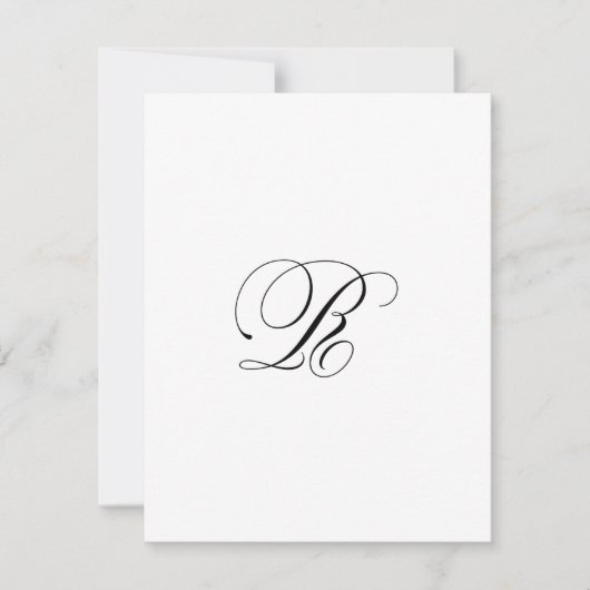 Aangepast script monogram "R" Notitiekaartje (Voorkant)