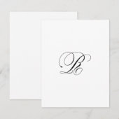 Aangepast script monogram "R" Notitiekaartje (Voorkant / Achterkant)