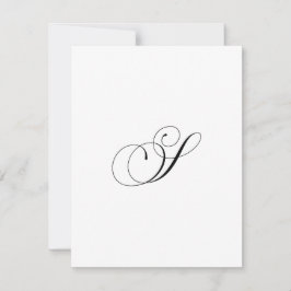 Aangepast script monogram "S" Notitiekaartje