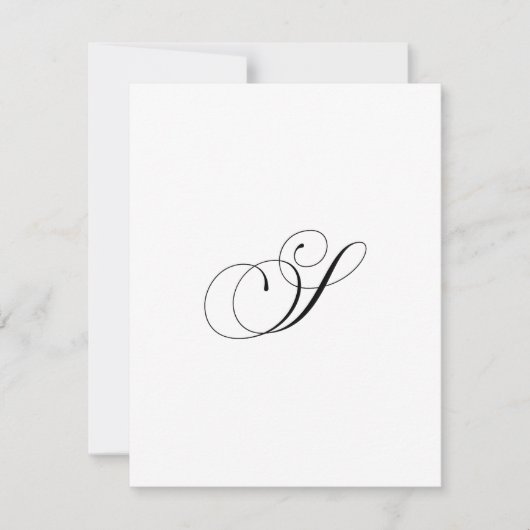 Aangepast script monogram "S" Notitiekaartje (Voorkant)