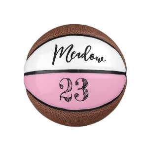 Aangepast script Naam Nummer Zwart Wit Basketbal
