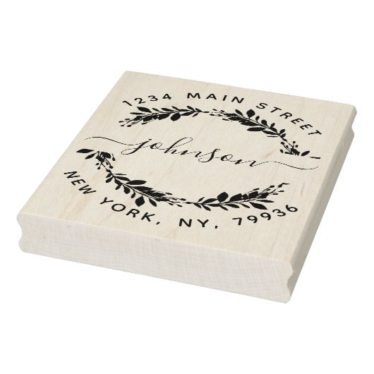 Aangepast script naam Ronde Return-adres Rubberstempel (Stempel)