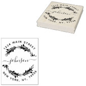 Aangepast script naam Ronde Return-adres Rubberstempel (Gestempeld)