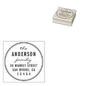 Aangepast script naam Ronde Return-adres Rubberstempel (Gestempeld)