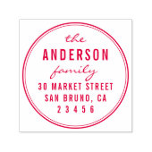 Aangepast script naam Ronde Return-adres Zelfinktende Stempel (Design)