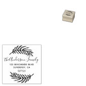 Aangepast Script-palmpje leest WreatReturn-adres Rubberstempel (Gestempeld)
