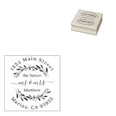 Aangepast script Toekomst Mr en Mrs Wedding Adres Rubberstempel (Gestempeld)