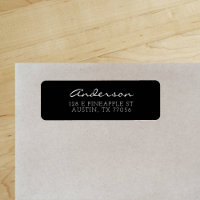 Aangepast script voor reeks | Zwart | Retouradres