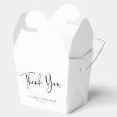 Aangepast script zwart-wit bruiloft Bedankt Bedankdoosjes (Geopend)