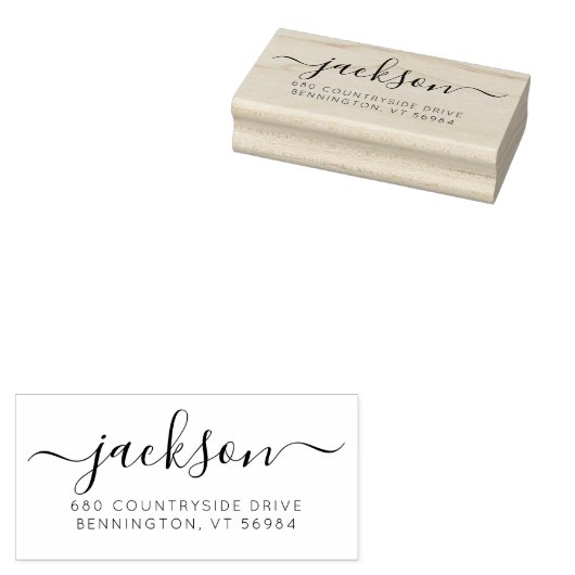 Aangepast scriptadres voor aangepaste initialen 	rubberstempel (Gestempeld)