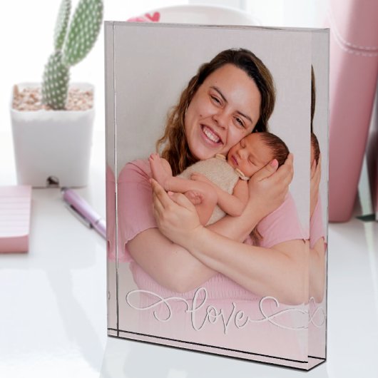 Aangepast scriptoverlay Liefde Fotoblokken