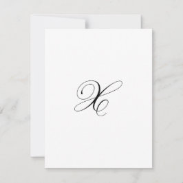 Aangepast scriptuurmonogram "X" Notitiekaartje