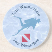 Aangepast scuba-duiker naar beneden Onderzetter (Voorkant)