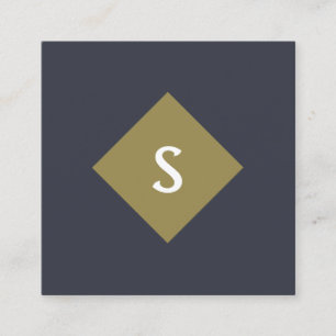 Aangepast Senior Monogram vierkant visitekaartje