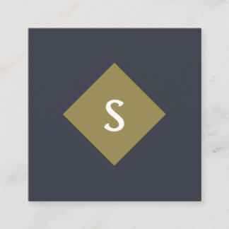 Aangepast Senior Monogram vierkant visitekaartje