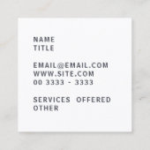 Aangepast Senior Monogram vierkant visitekaartje (Achterkant)