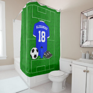Aangepast shirt voetbal douchegordijn