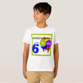 Aangepast shirt voor kinderen: vul de naam "is 6" (Voorkant volledig)