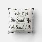 Aangepast Sierkussen voor Newly Weds Wedding Gift (Achterkant)