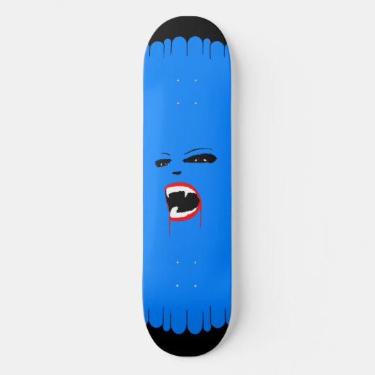 Aangepast skateboard met blauwe voet (Voorkant)