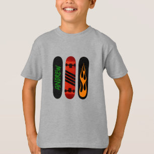 Aangepast skateboard t-shirt