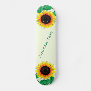 Aangepast skateboard voor tekst en kleuren met zon