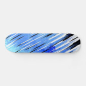 Aangepast skateboardeffect Blauw zwart wit Skateboard (Horizontaal)