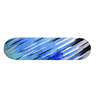 Aangepast skateboardeffect Blauw zwart wit Skateboard
