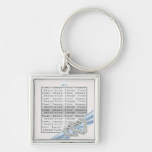 Aangepast Sleutelhanger Ice Blue Ribbon