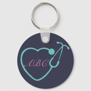 Aangepast Sleutelhanger Monogram Stethoscoop