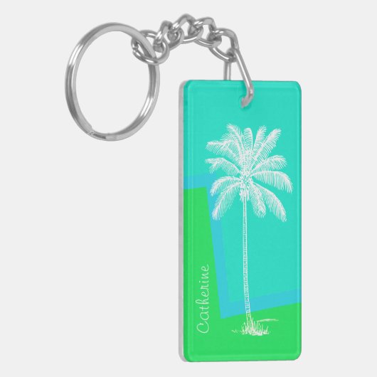 Aangepast Sleutelhanger voor kleurrijke palmstruct (Voorkant Links)