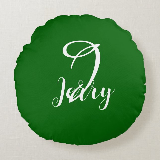 Aangepast smaragdgroen kussen (Voorkant)