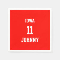 Aangepast Snoep voor sport Apple Red Paper Napkins