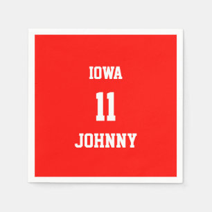 Aangepast Snoep voor sport Apple Red Paper Napkins Servet