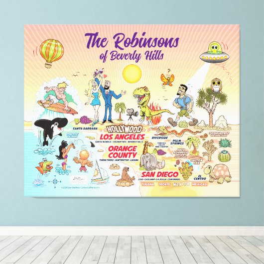 Aangepast SoCal Canvas Afdruk (Insitu (Houten vloer))