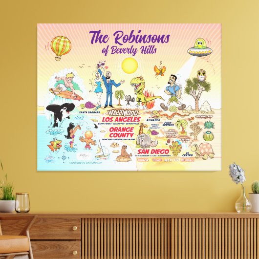 Aangepast SoCal Canvas Afdruk (Insitu (Woonkamer))