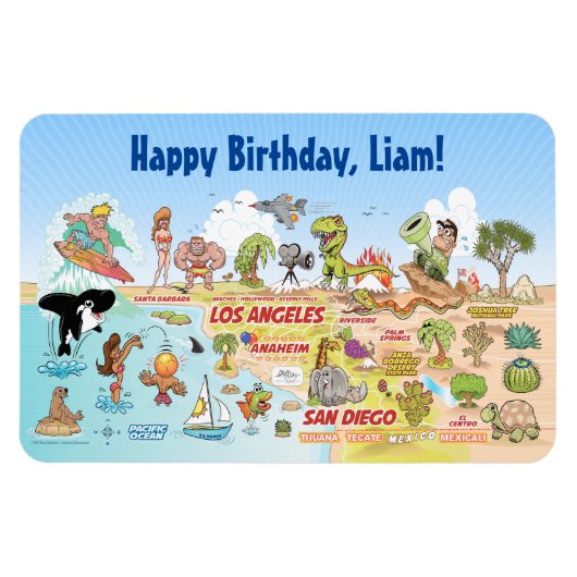 Aangepast SoCal Paradise Magneet (Horizontaal)