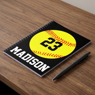 Aangepast Softball-Notitieboek Notitieboek
