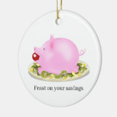 Aangepast spaar je spaargeld door gistingsbank keramisch ornament (Links)
