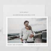 Aangepast sparen de Avond Foto Save The Date (Voorkant / Achterkant)