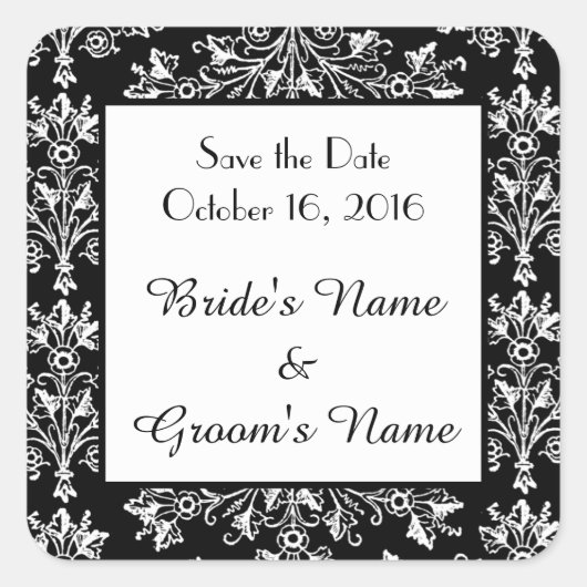 Aangepast sparen de Datum Floral Stickers (Voorkant)