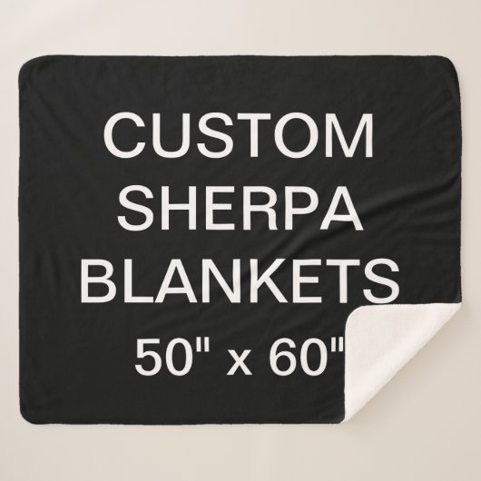 Aangepast, speciaal aangepast 50 x 60-inch Sherpa Sherpa Deken (Voorkant (horizontaal))