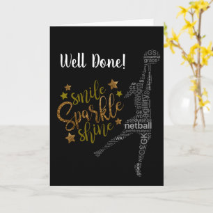 Aangepast Spelersthema Gefeliciteerd Netbal Kaart