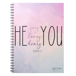 Aangepast spiraal Notitieboek met Christelijk them