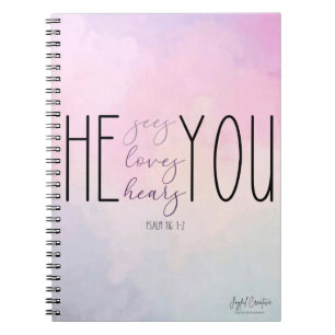 Aangepast spiral notebook met Christelijk thema Notitieboek