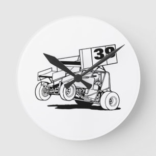 Aangepast Sprint Car-Pet, pas het aan Ronde Klok