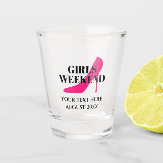 Aangepast spuitglas voor meisjes weekend shot glas (Voorkant)