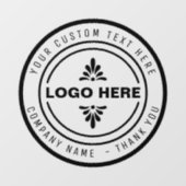 Aangepast STAMP-winkelbord BUSINESS LOGO Raamsticker (Vel)