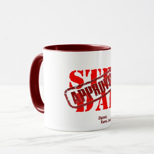 aangepast stapje pap goedgekeurd Gepersonaliseerd  Mok (Voorkant links)